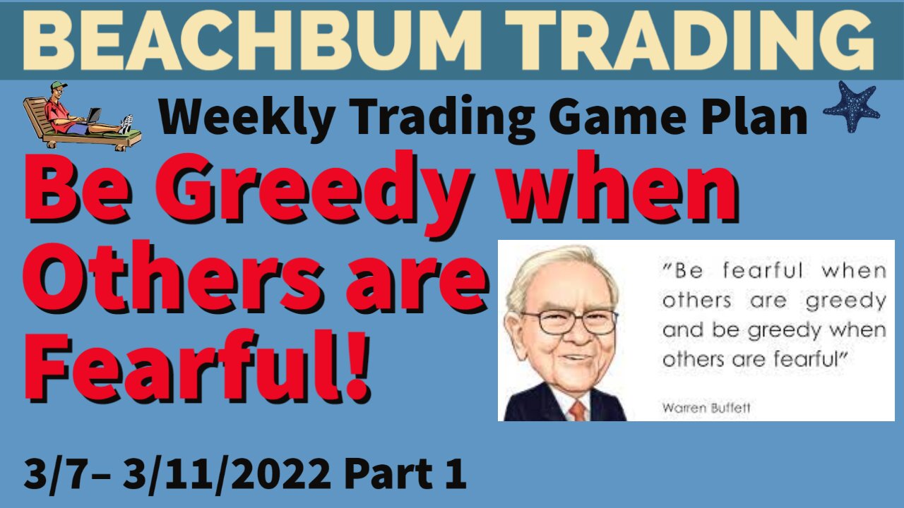 Be Greedy when Others are Fearful! �� [Trading Game Plan] for 3/7 – 3/11/2022 | Part 1