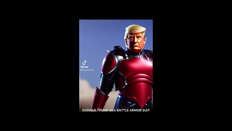 DONALD TRUMP IN A BATTLE ARMOR SUIT