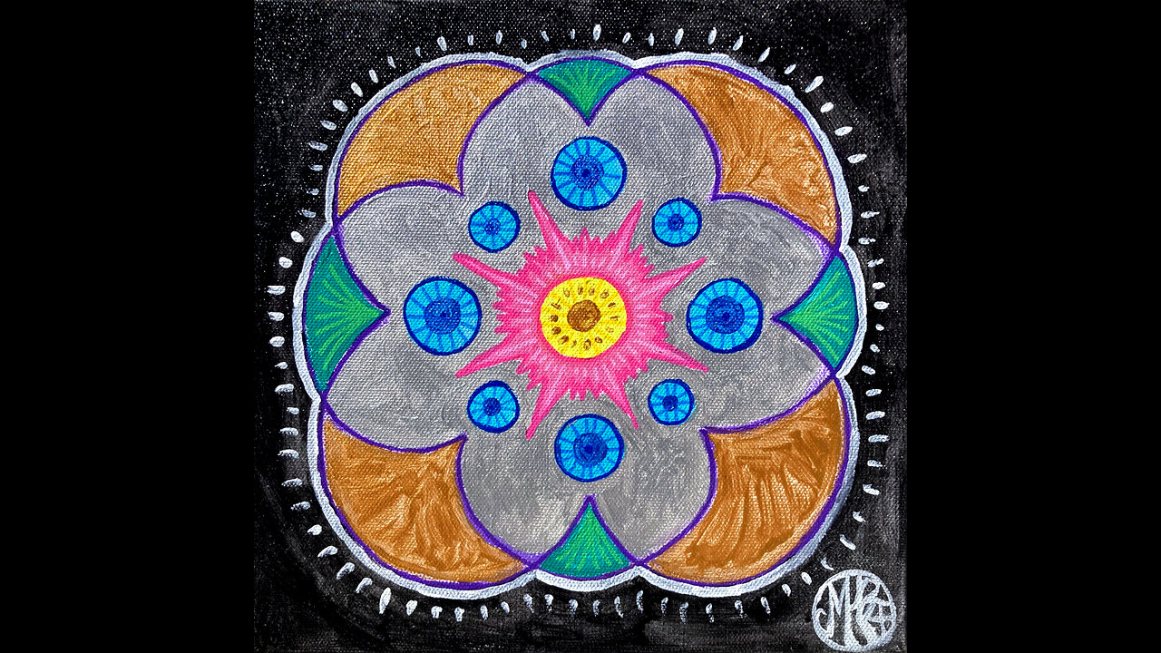 'Morning Mandala' Original Art Painting Timelapse 8-13-24