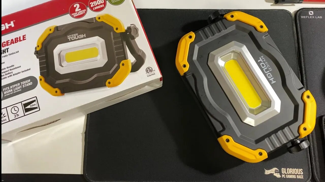 Best LED Work Light? Hyper Tough 2500 Lumen LED Rechargeable Work Light