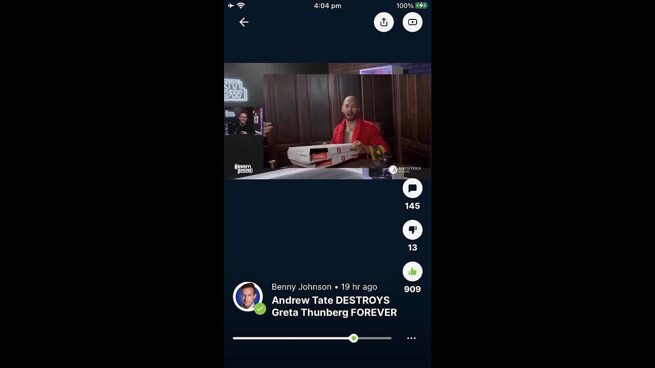 Andrew Tate destroys Greta Thunberg : Benny Johnson