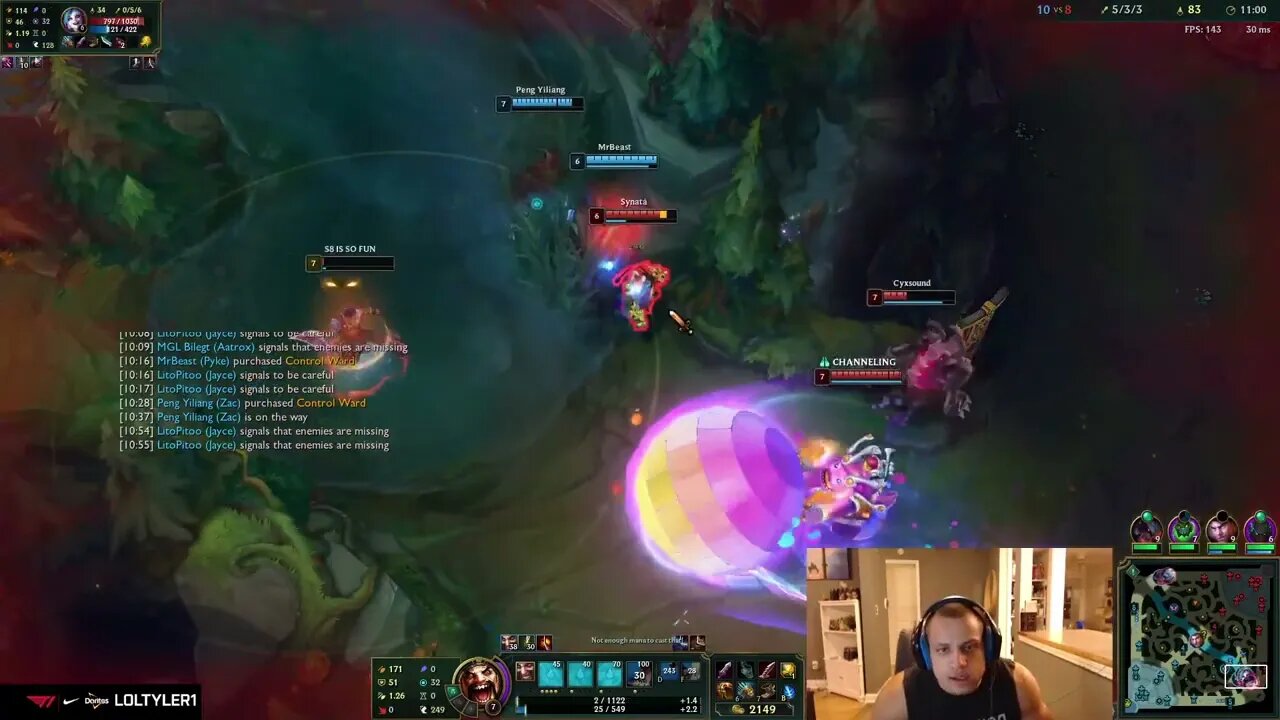 TYLER1 gets saved by MrBeast & Doublelift