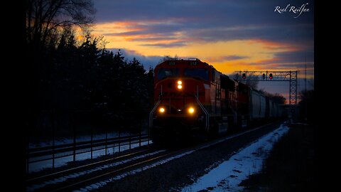 BNSF GEVO, SD75M and Northstar Commuter Rail - Staples Sub