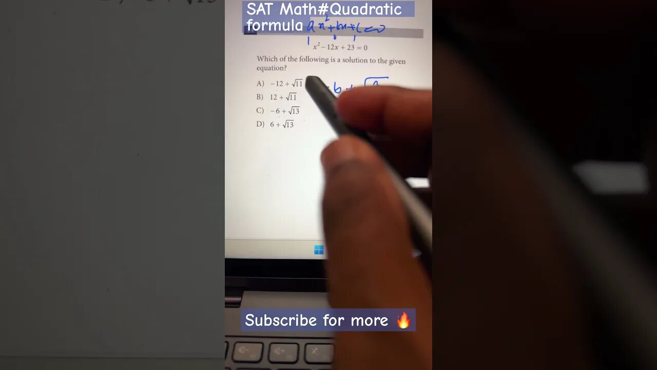 Finding solution of quadratic equation without solving it #youtubeshorts #mathtrick#youtube#satmath