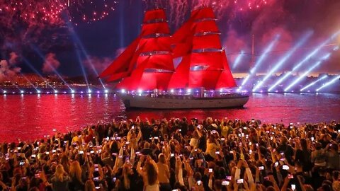 White Nights Drawbridges Red Sails Saint Petersburg Russia