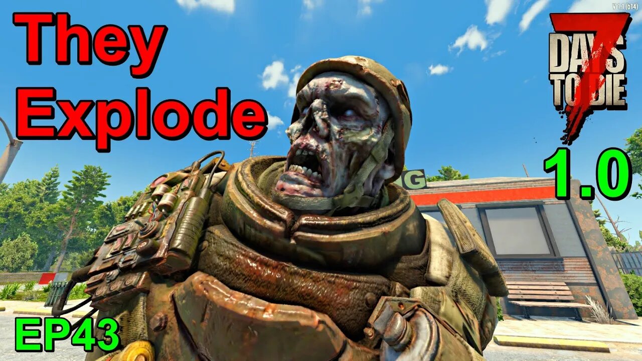 Demo Zombie Explosion in 7 Days to Die 1.0 Insanity EP43