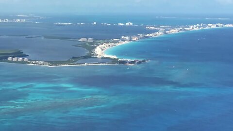 Aterrissagem no Aeroporto de Cancún