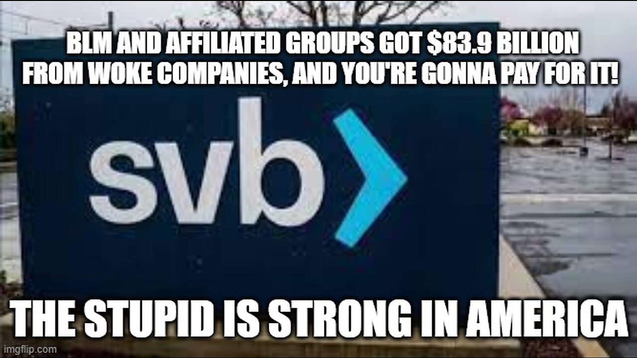 If it espouses D.E.I. or B.L.M. run! The GREATEST guilt scam in world history collapses with S.V.B.