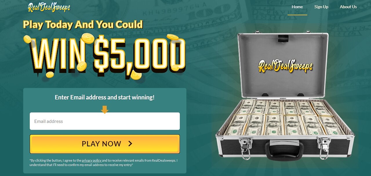 RealDealSweeps - Free Win RealDealSweeps $5000