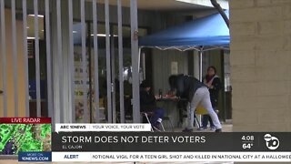 Rain isn't stopping voters from voting