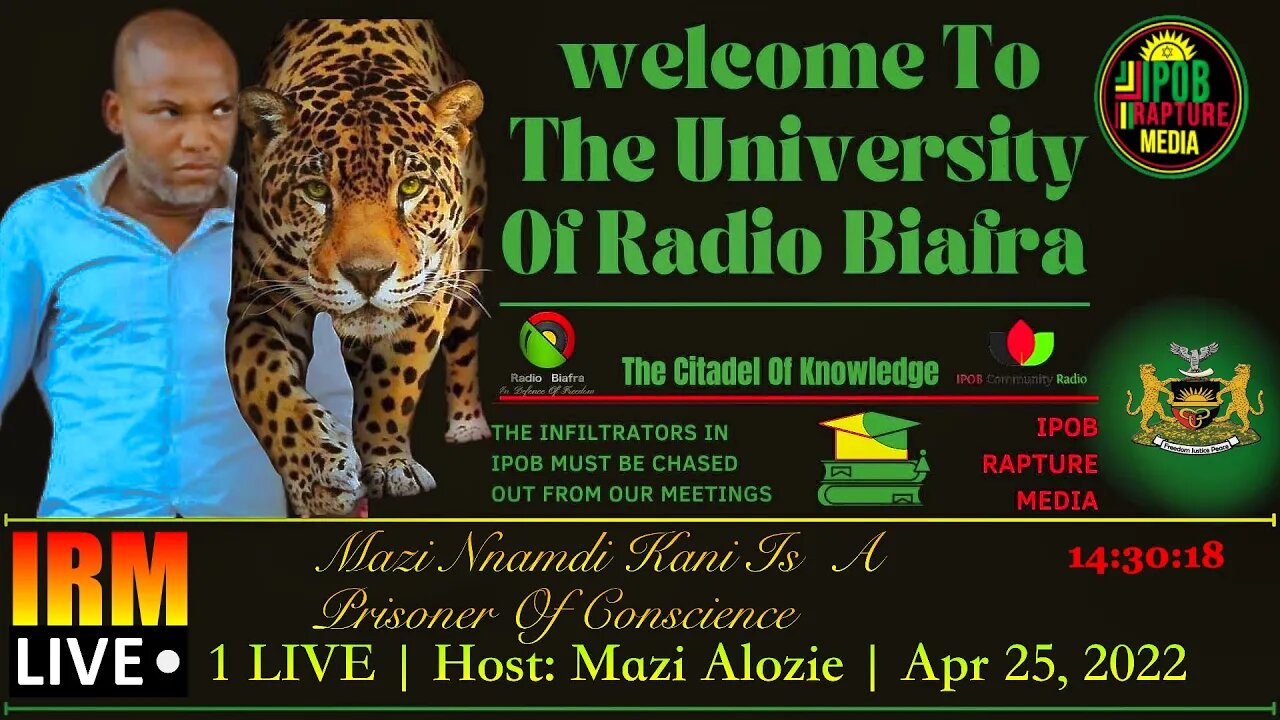 Welcome To The University Of Radio Biafra | USA 1 LIVE | Host: Mazi Alozie | Apr 25, 2022