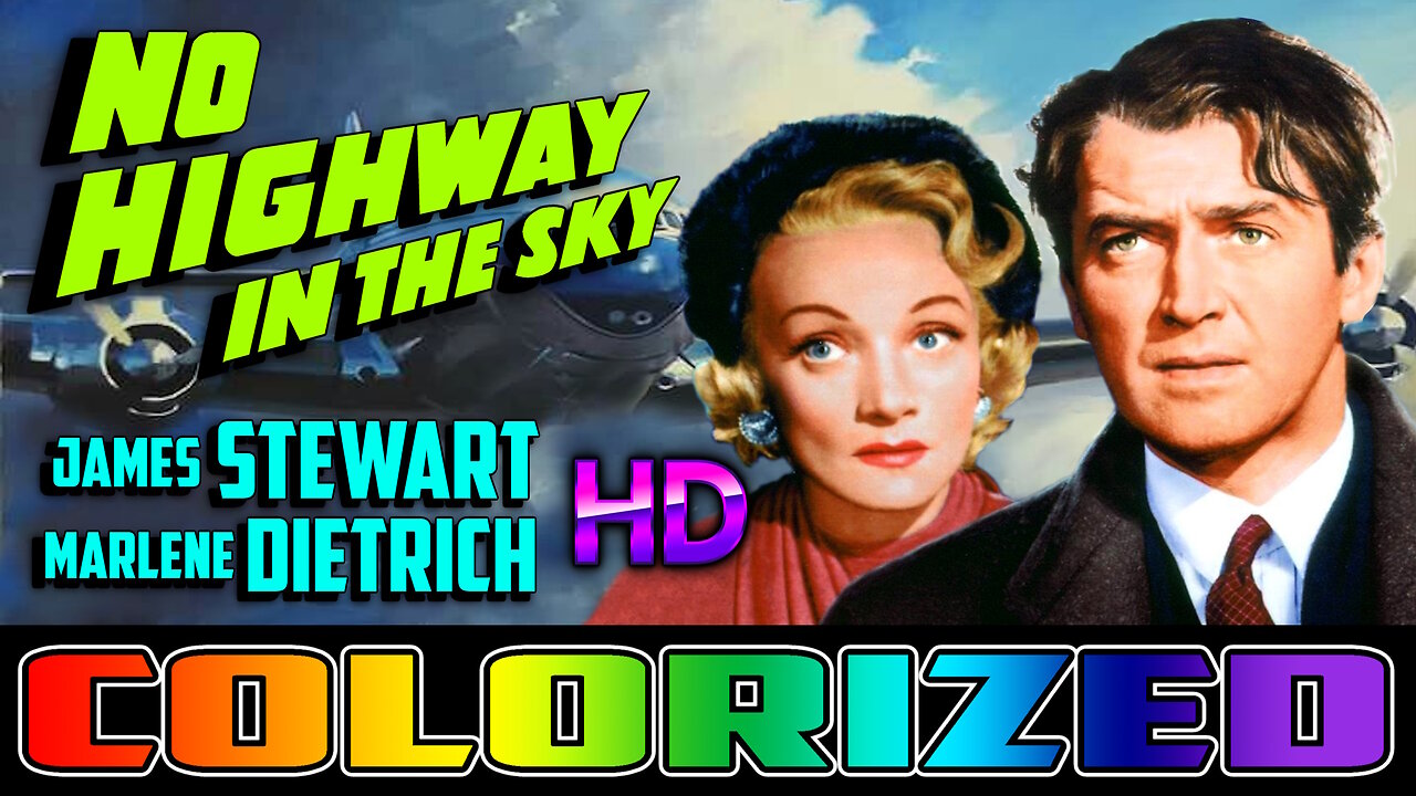 No Highway In The Sky - AI COLORIZED - Starring James Stewart & Marlene Dietrich