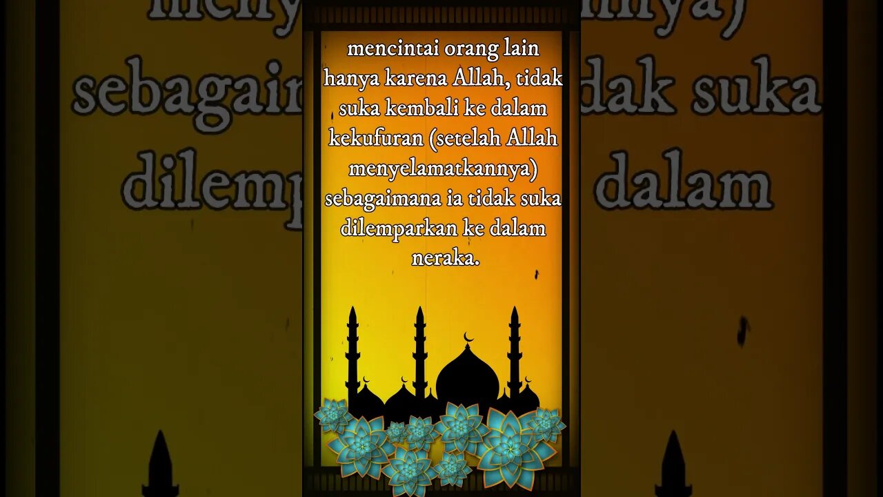 Menerangkan sikap sikap yang mendatangkan manisnya iman