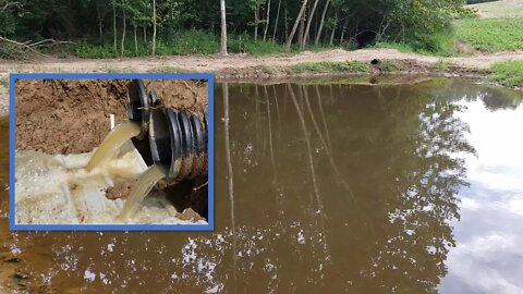 6 months later.. Did the pond spillway pipes and rip rap hold?