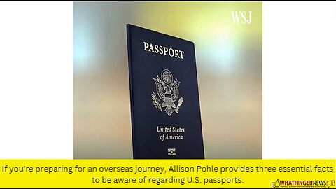 If you're preparing for an overseas journey, Allison Pohle provides three essential facts