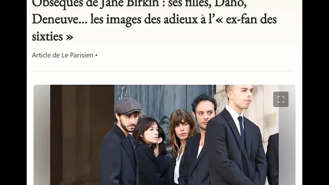 Obsèques de Jane Birkin :ses filles, Daho, Deneuve… les images des adieux à l’« ex-fan des sixties »