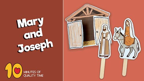 Mary and Joseph on their journey to Bethlehem Craft