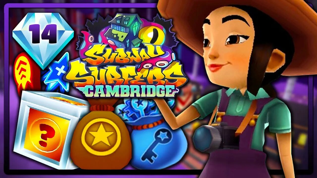 Subway Surfers Cambridge Halloween | Nível 14 + Caixa de Som Bluetooth de Pedra