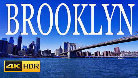 BROOKLYN NYC 4K 60fps HDR DRONE VIDEO WITH RELEXING MUSIC BROOKLYN BEAUTIFUL PLACES 4K ULTRA VIDEO