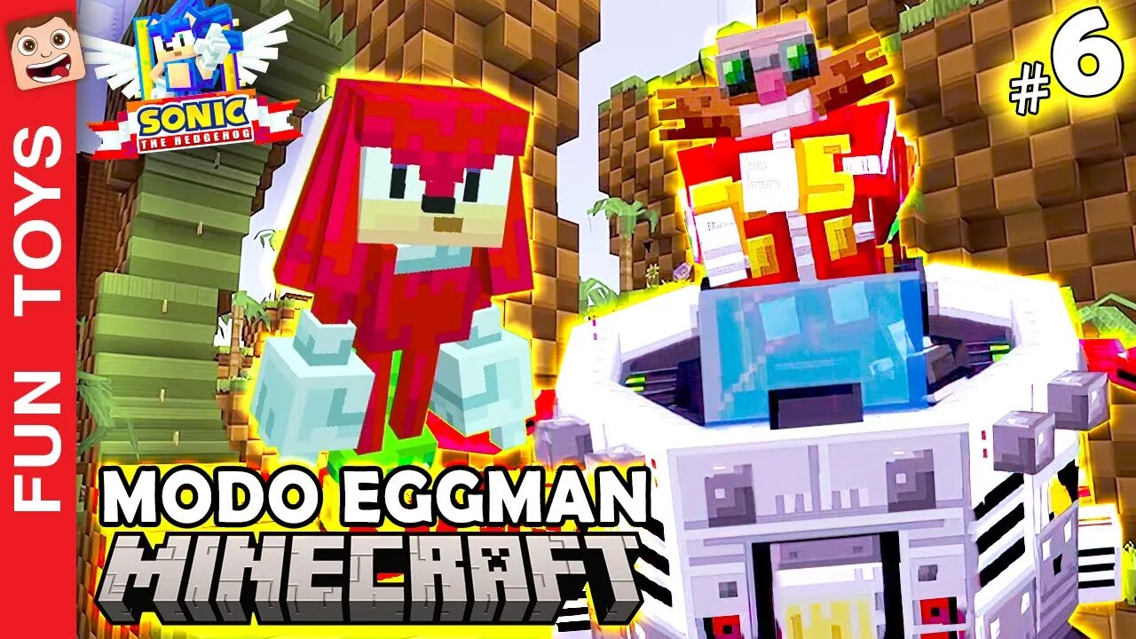 Sonic no Minecraft #06 - A FASE FINAL DO JOGO! MODO EGGMAN! UMA VIDA SÓ! Jogando com o Knuckles! 🔴