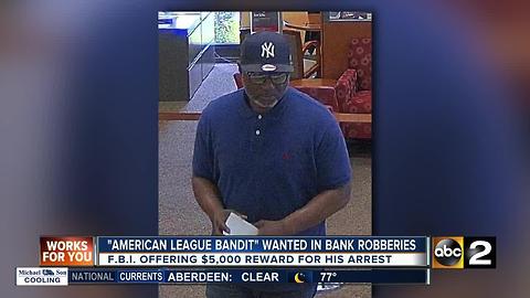 FBI searching for man who robbed 8 banks in Maryland