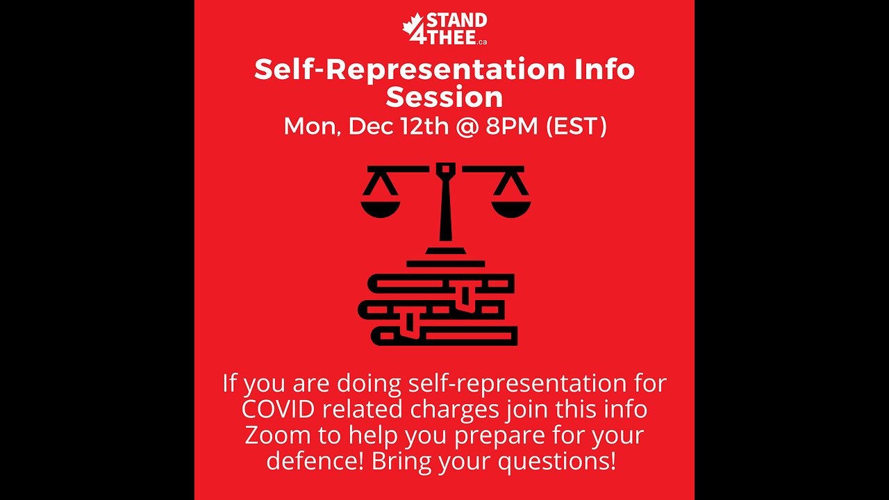 Stand4THEE Self-Representation Zoom Mon, Dec 12 2022
