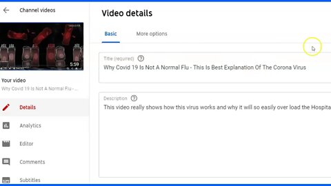 My Corona Virus Video Got Blocked - Here Is Link