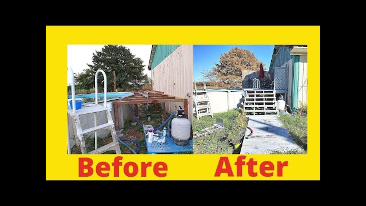 Using Recycled Materials to build an Above Ground Pool Deck