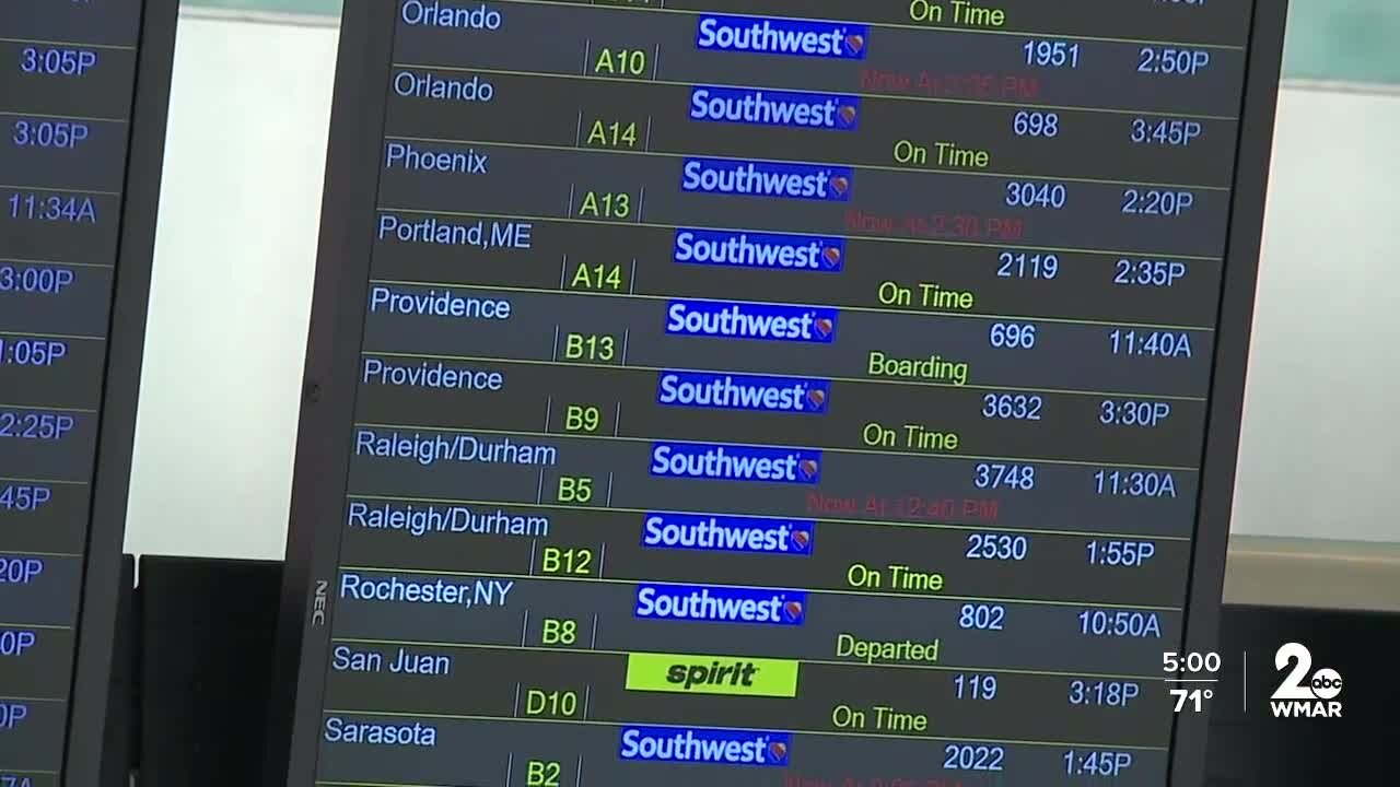 Southwest flights grounded for an hour over computer issue at BWI