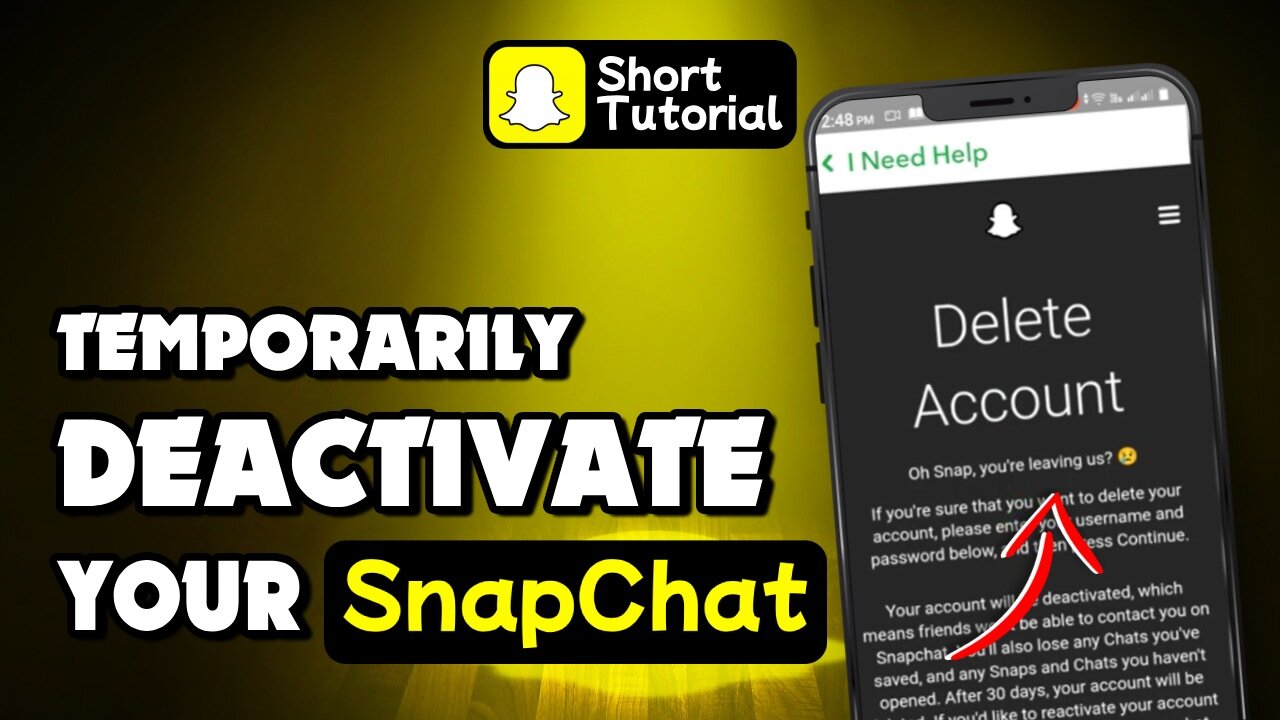 How to deactivate your Snapchat account temporarily