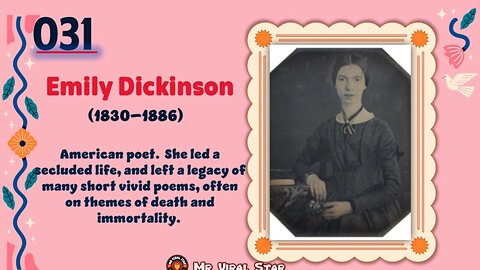 Emily Dickinson (1830–1886)| TOP 150 Women That CHANGED THE WORLD | Short Biography