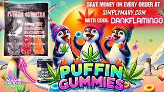 Trying Puffin THC Gummies from Simply Mary! Mrs Dank Flamingo Cannabis Review!!