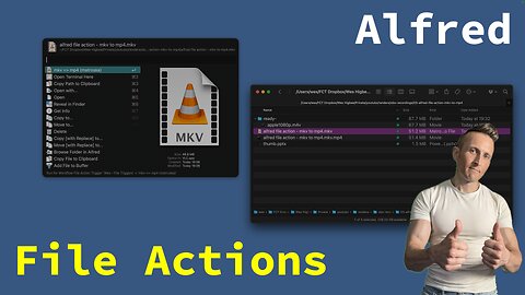 How to create an Alfred File Action to convert mkv to mp4