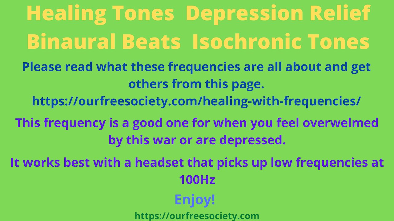 Healing Tones Depression Relief Binaural Beats Isochronic Tones