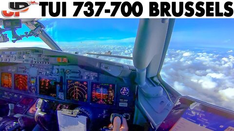 Great Pilot Angle BOEING 737 Approach & Landing at Brussels🇧🇪