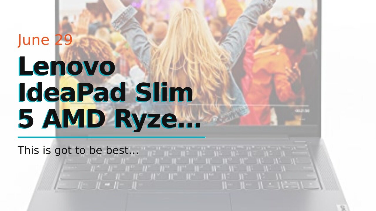 Lenovo IdeaPad Slim 5 AMD Ryzen 7 5700U 14" (35.56cm) FHD IPS Thin & Light Laptop (8GB512GB SS...