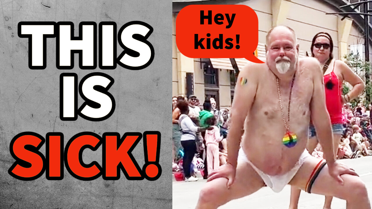 Half Naked Man TWERKS For Kids At Pride Event