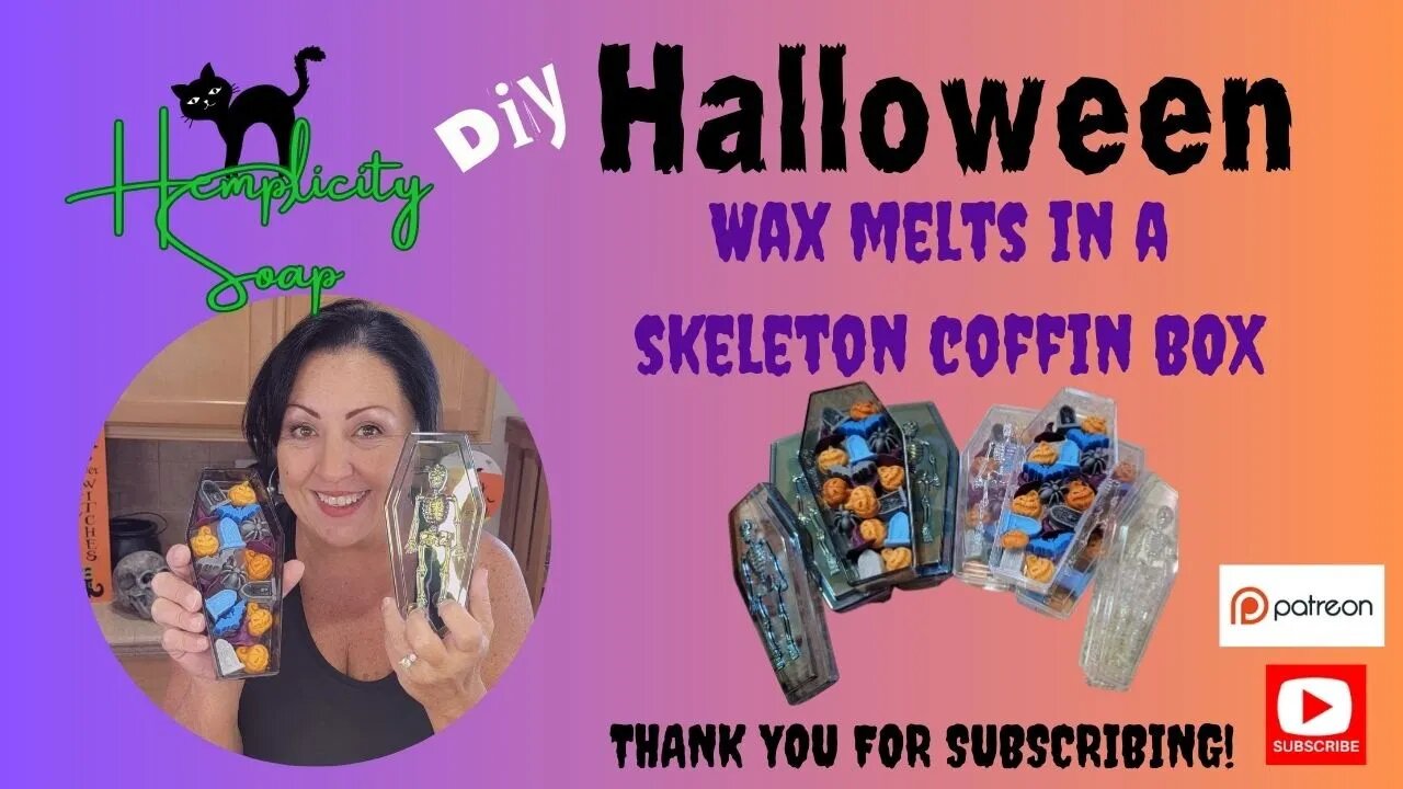 DIY Halloween Wax Melts in a Skeleton Coffin. Absolutely Adorable.