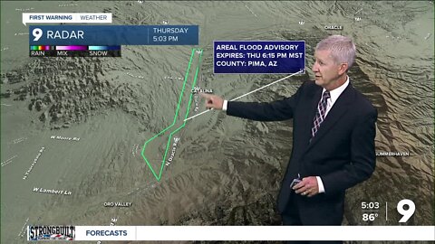 Flood Warnings and Areal Flood Advisories around Southern Arizona Thursday