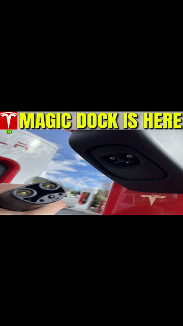 🔥Tesla Supercharger with MAGIC DOCK Spotted in USA 2023