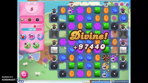 Candy Crush Level 1994 Audio Talkthrough, 3 Stars 0 Boosters