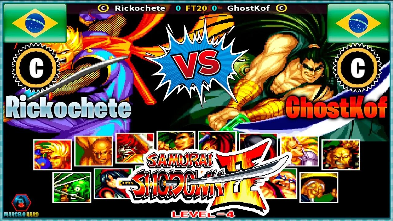 Samurai Shodown II (Rickochete Vs. GhostKof) [Brazil Vs. Brazil]