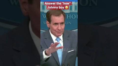 John Kirby with his classic side step no answer to reporter’s Q