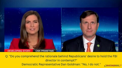 Do you comprehend the rationale behind Republicans' desire to hold the FBI director in contempt?