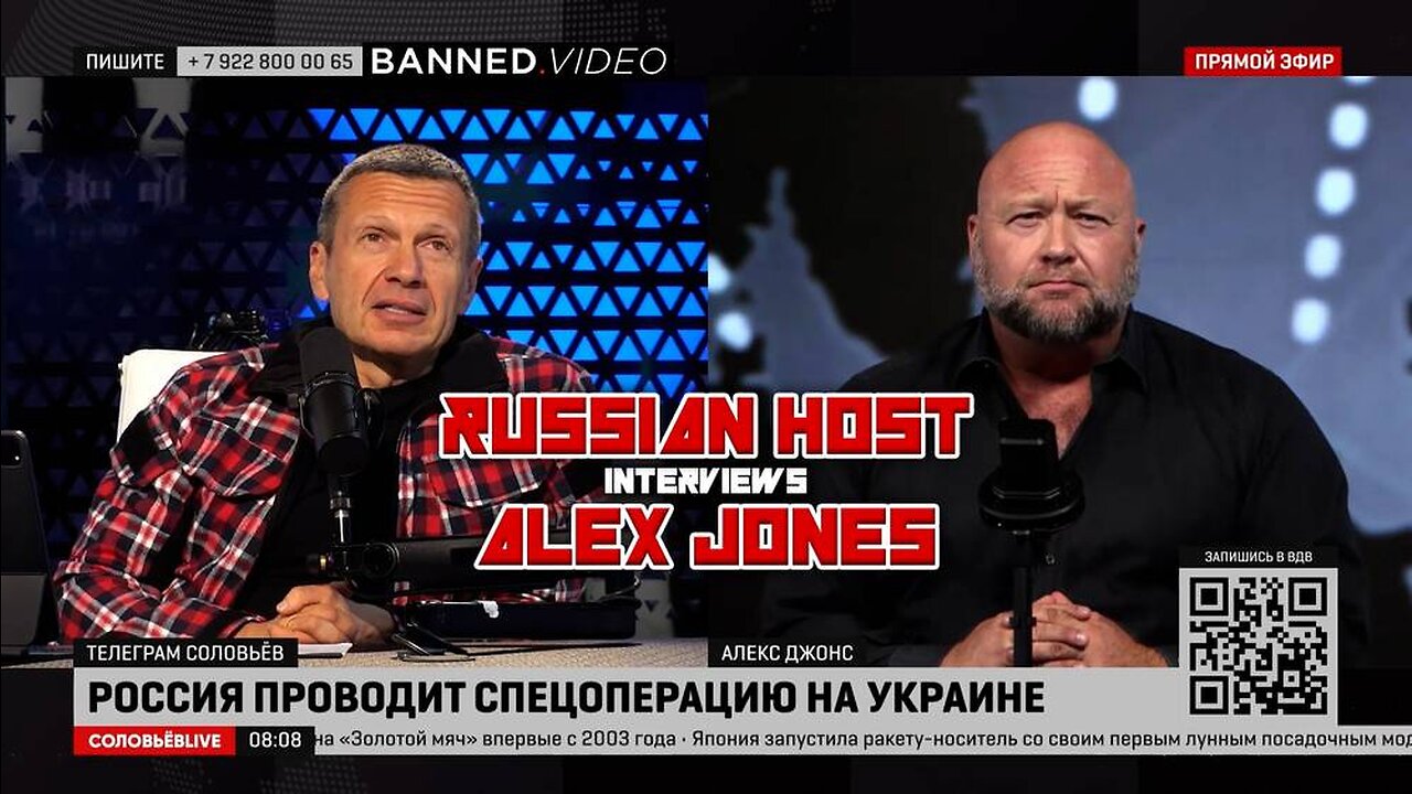 EXCLUSIVE! Alex Jones Appears On Top Russian Talk Show