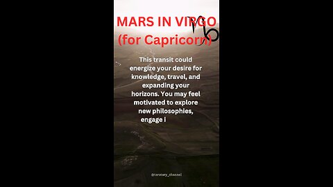 MARS in VIRGO for Capricorn ♑️ (what it means for you) #capricorn #tarotary #astrology