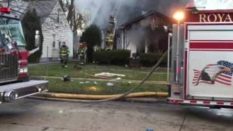 Crews battling house fire in Royal Oak