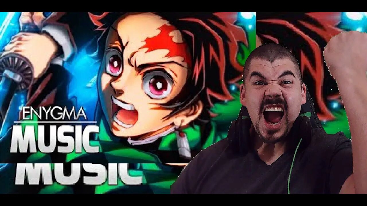 React Hinokami Kagura Tanjiro Kimetsu no Yaiba Enygma - Melhor do mundo