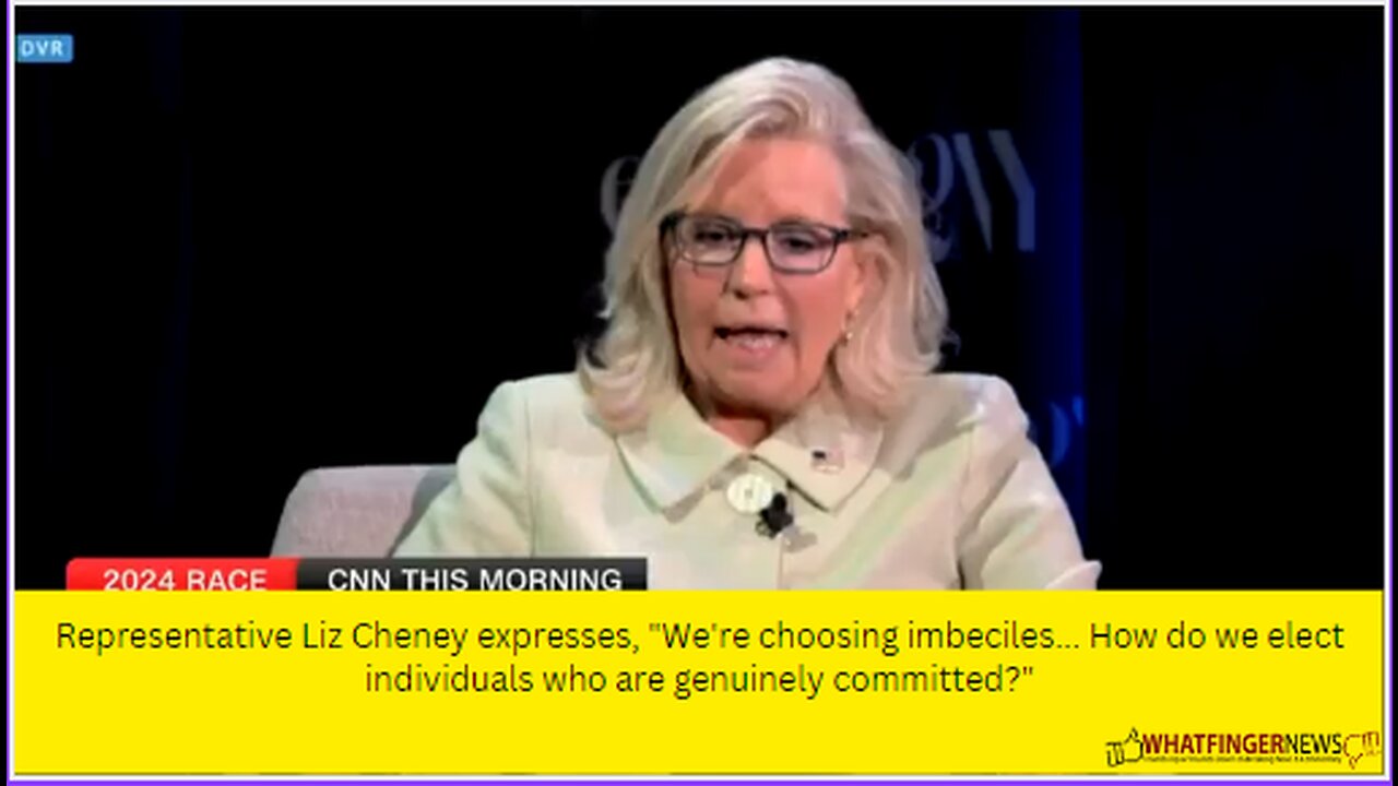 Representative Liz Cheney expresses, We're choosing imbeciles...