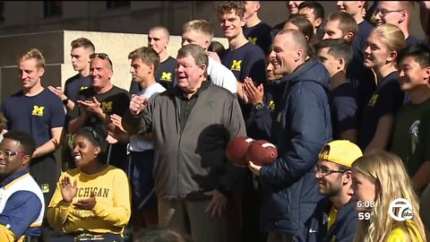 Student Athletes, Alum with disabilities deliver UM-MSU game balls